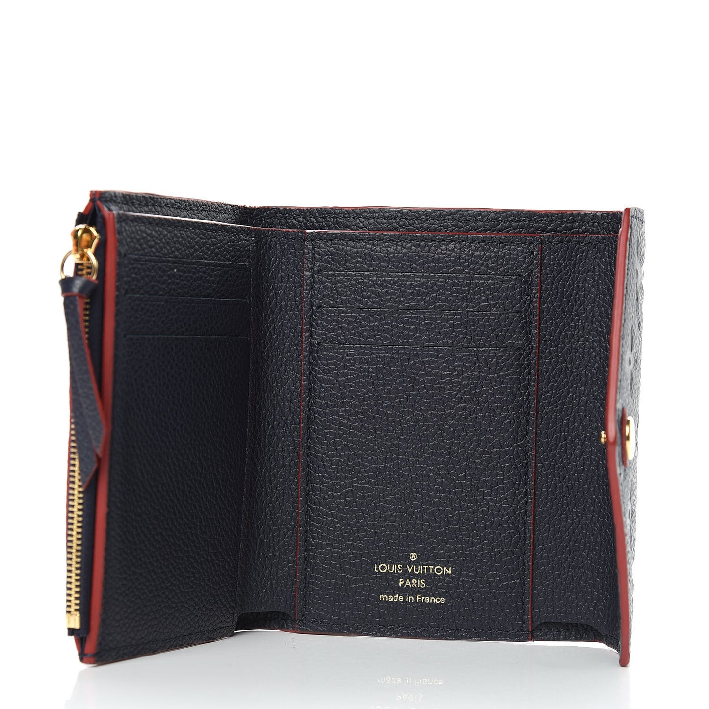 Empreinte Victorine Wallet Marine Rouge