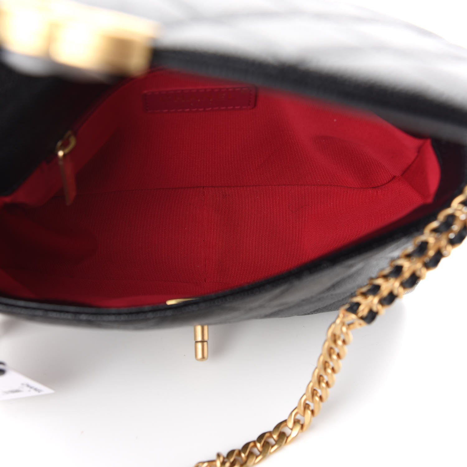 Chanel Shiny Caviar Quilted Small Chain Melody Flap Black 5 of 9