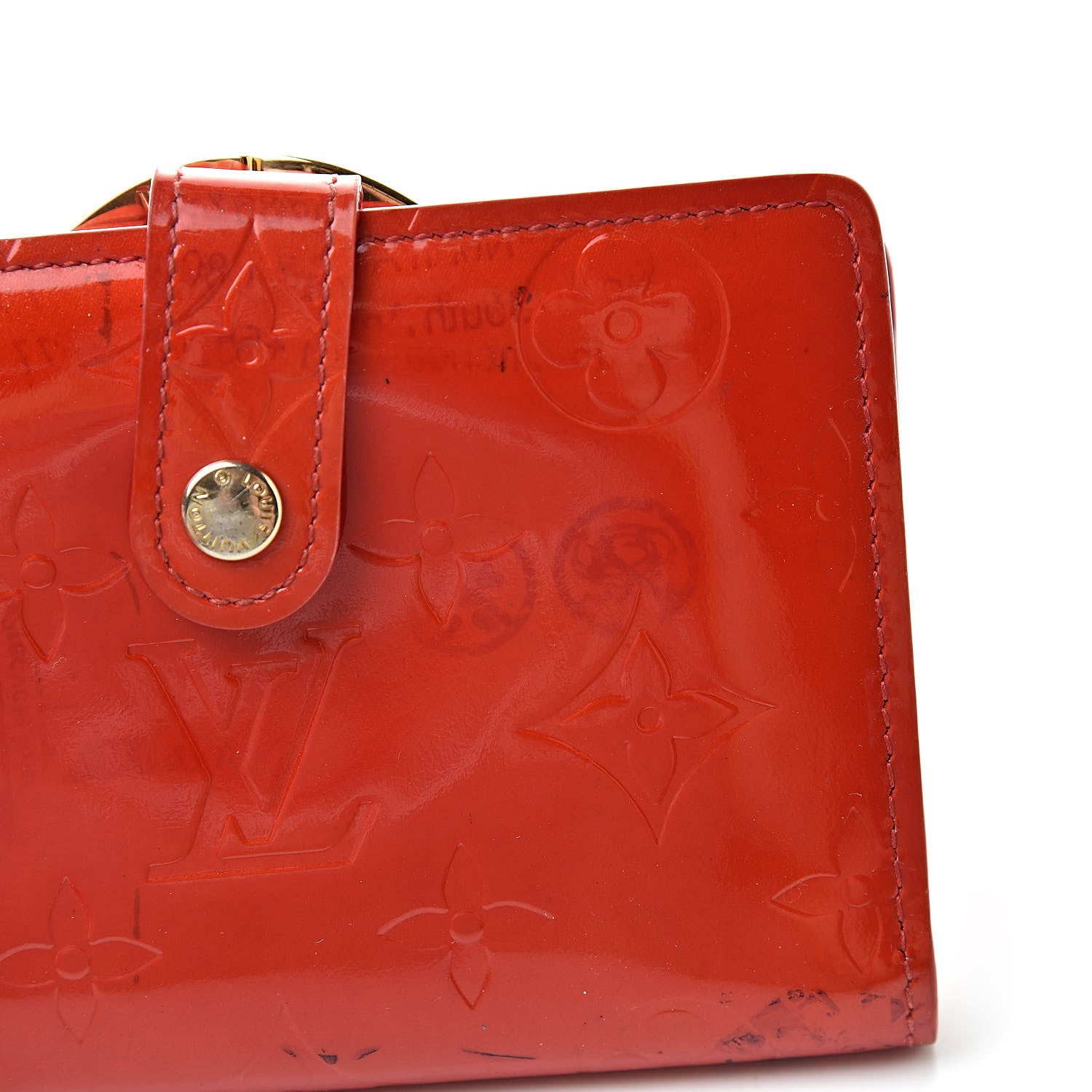 Louis Vuitton Vernis French Purse Wallet Pomme D'Amour 10 of 14