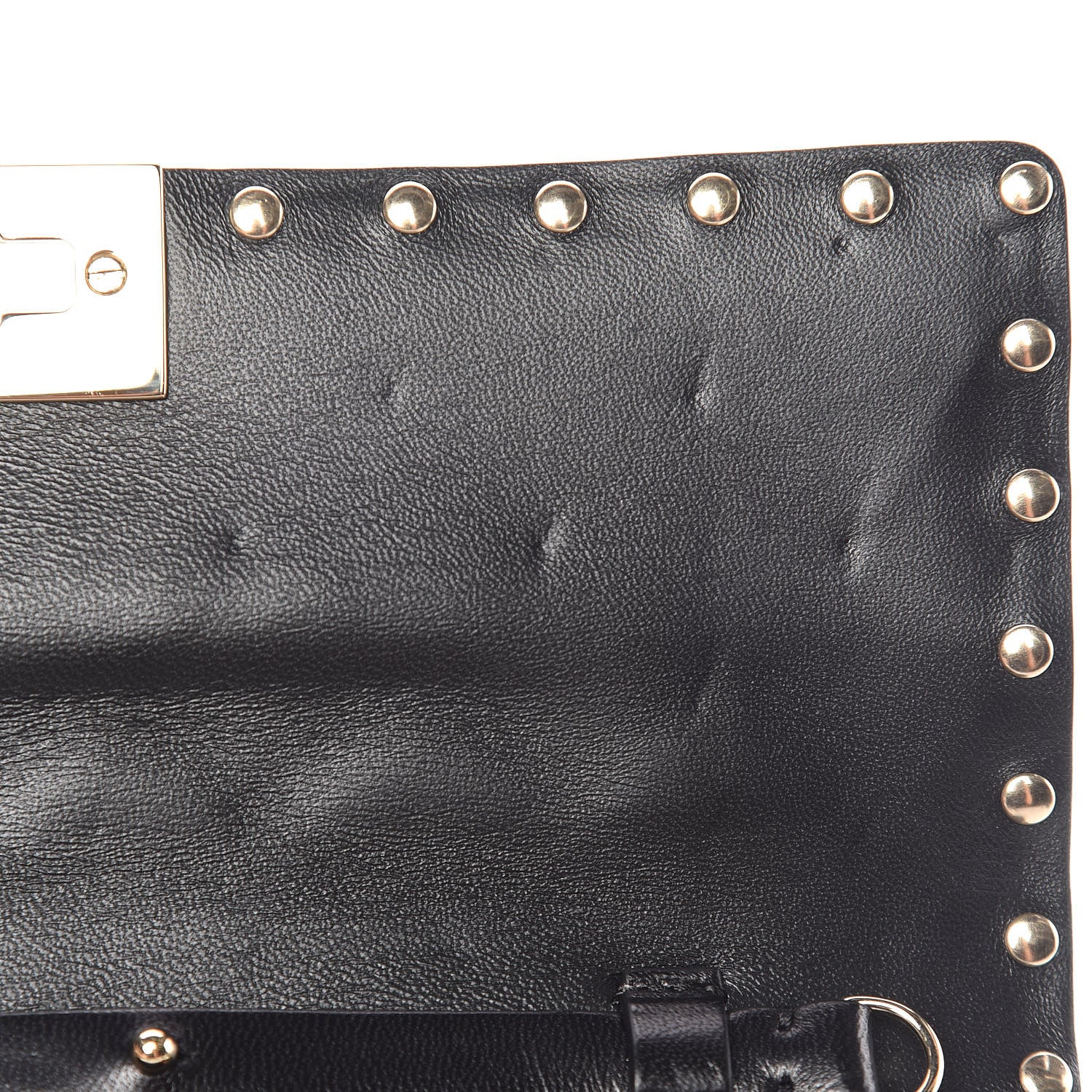 Valentino Garavani Lambskin Rockstud Spike Wallet on Chain Black 8 of 10