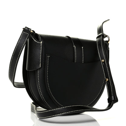 Chloe Grained Calfskin Small Darryl Saddle Crossbody Bag Black 2 of 5