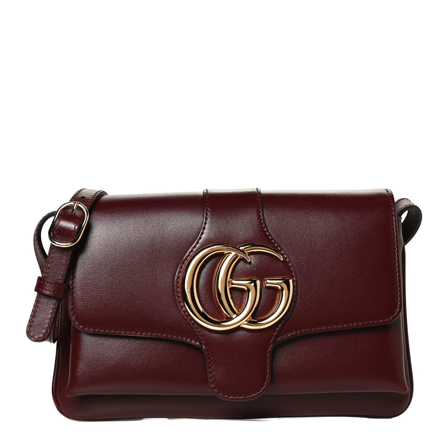 Vitello Palmellato Lux Small Arli Flap Shoulder Bag Vintage Bordeaux