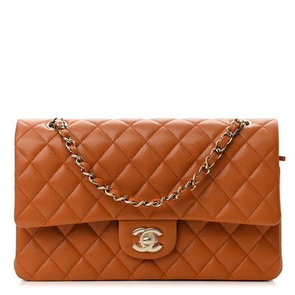 Chanel Caviar Quilted Medium Double Flap Light Brown 1 of 11