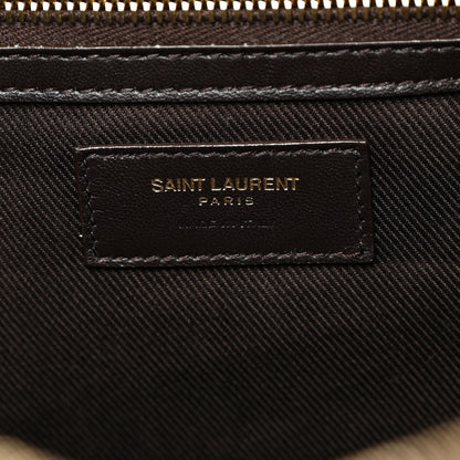 Saint Laurent Canvas Smooth Calfskin Le Monogramme Duffle Chestnut 5 of 14