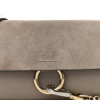 Chloe Suede Calfskin Mini Faye Shoulder Bag Motty Grey 8 of 12