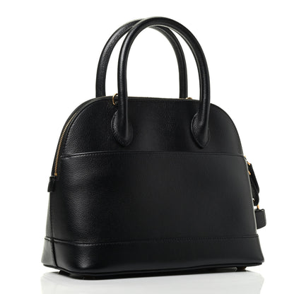 Balenciaga Grained Calfskin Logo S Ville Top Handle Bag Black White 2 of 3