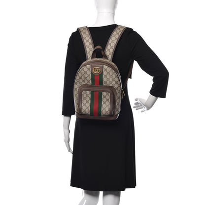 Gucci GG Supreme Monogram Calfskin Web Small Ophidia Day Backpack Beige Ebony New Acero 2 of 9