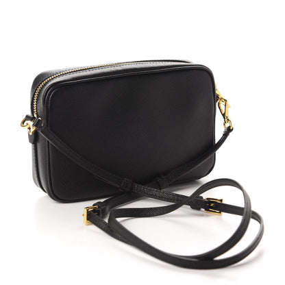 Prada Saffiano Lux Small Camera Crossbody Bag Black 3 of 10