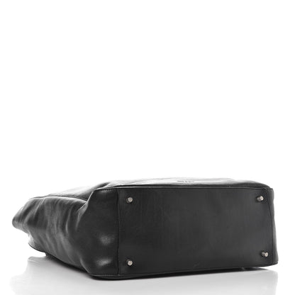 Prada Soft Calf Shopping Tote Black 4 of 13