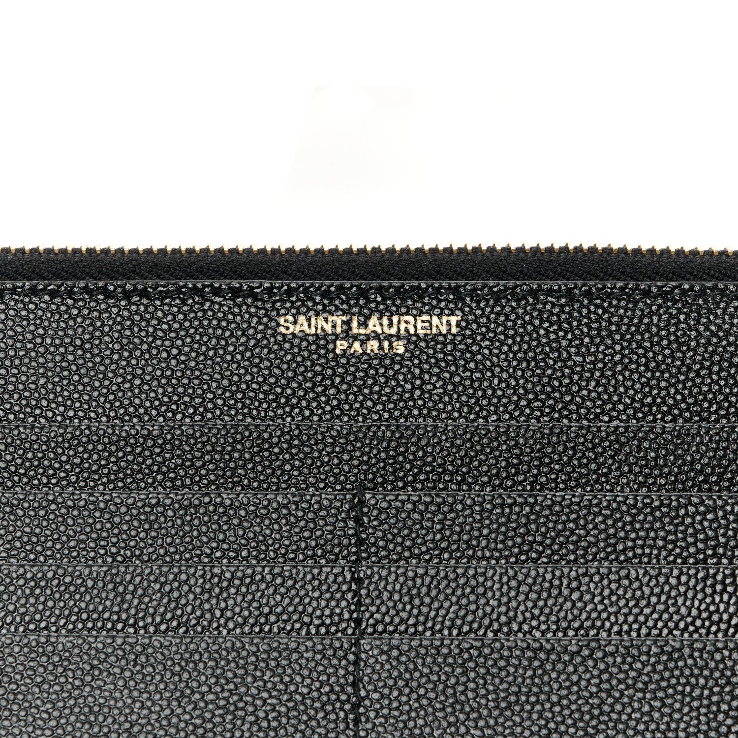 Saint Laurent Grain De Poudre Monogram Uptown Wallet Black 8 of 11