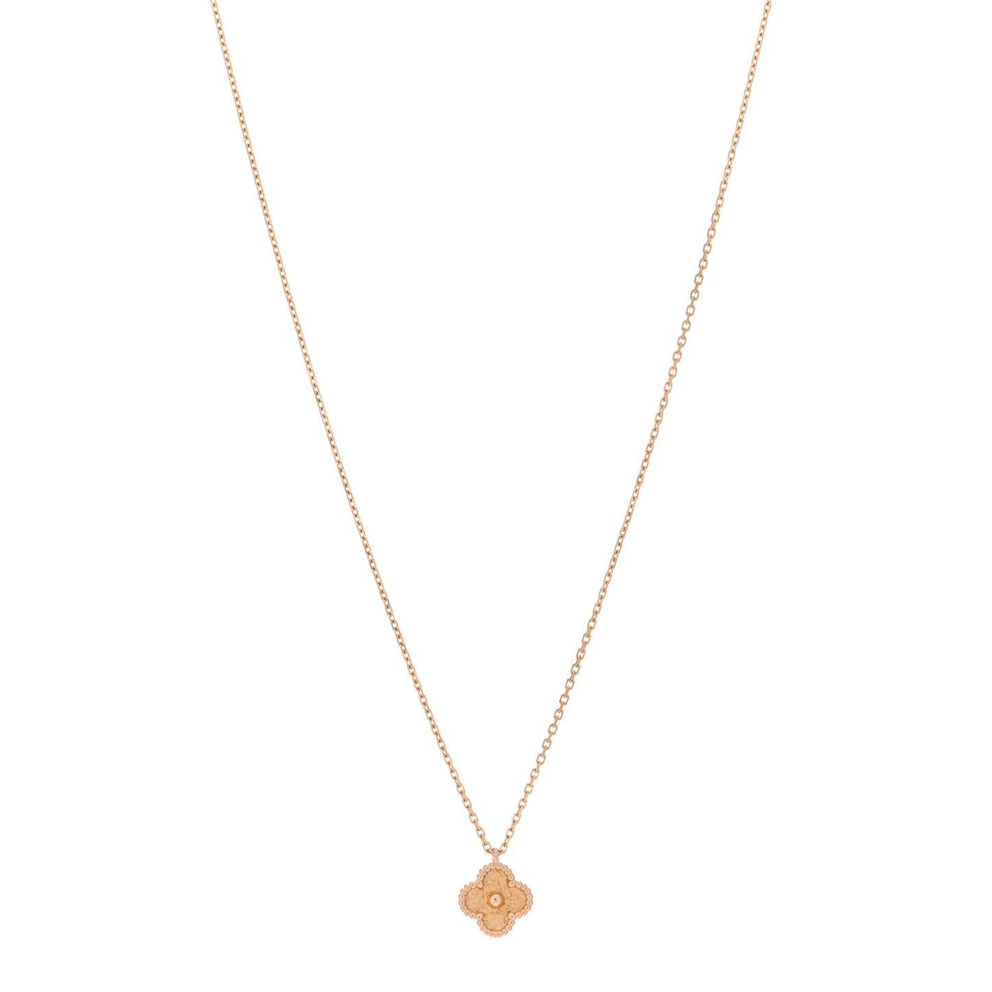 18K Rose Gold Sweet Alhambra Pendant Necklace