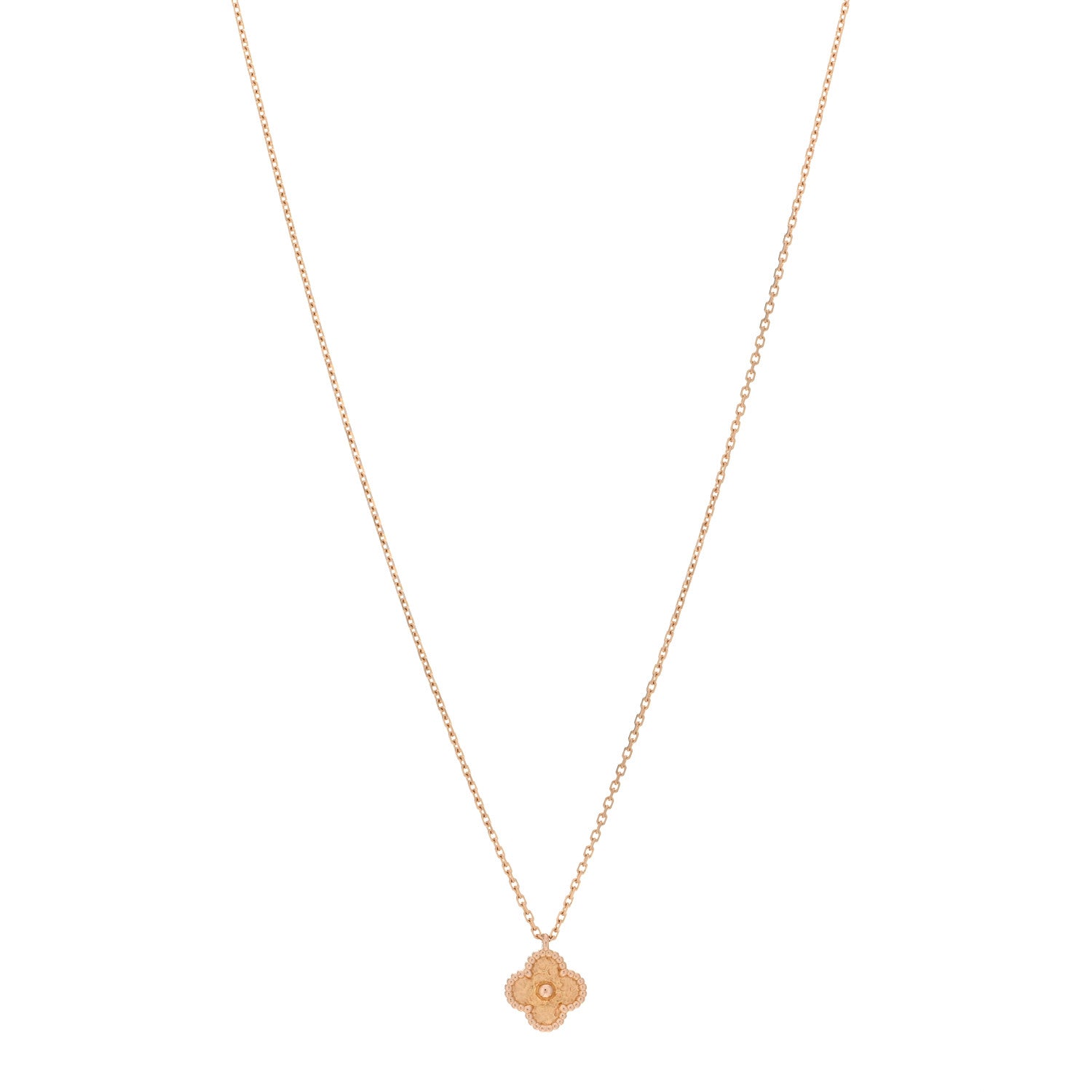 Van Cleef & Arpels 18K Rose Gold Sweet Alhambra Pendant Necklace 1 of 6