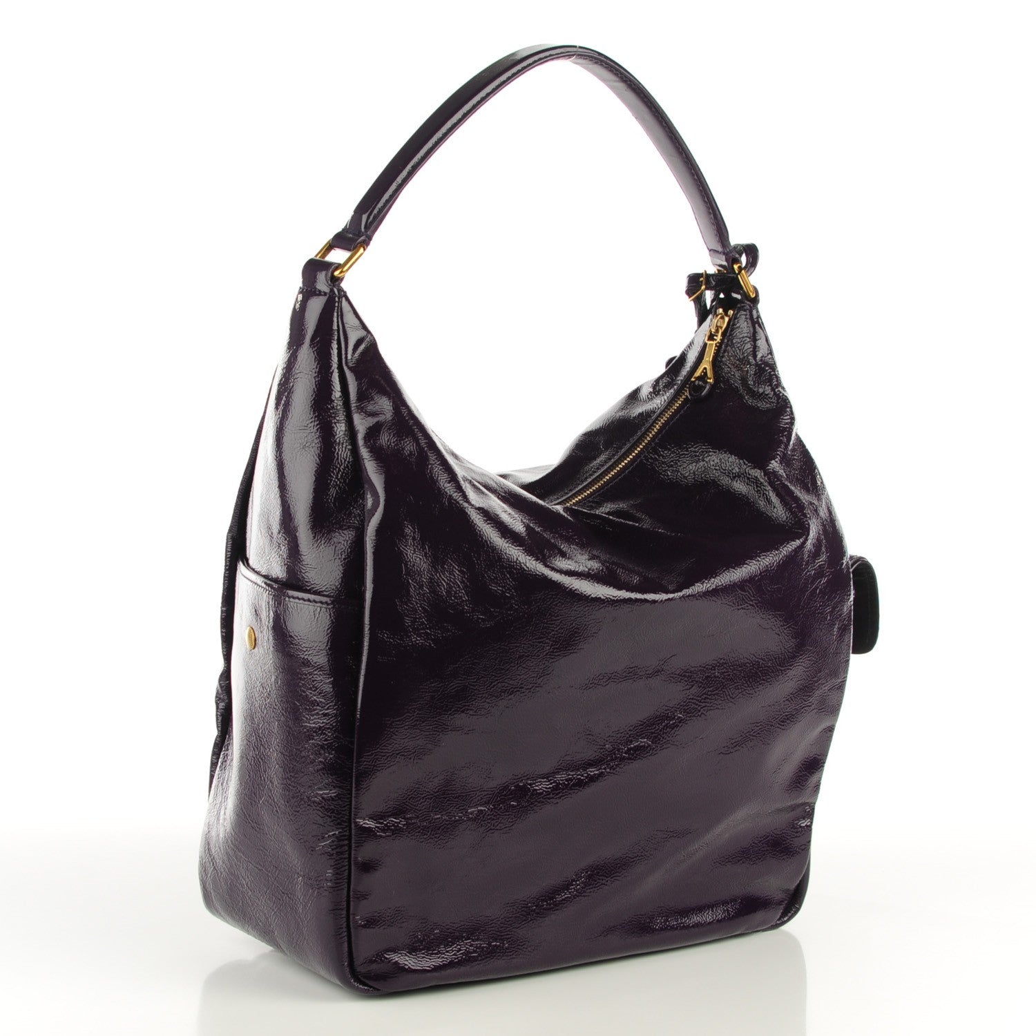 Saint Laurent Patent Large Multy Hobo Purple 3 of 7