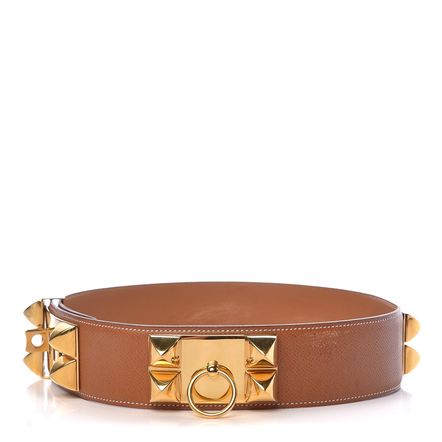 Hermes Courchevel Collier De Chien CDC Belt 65 Gold 463640