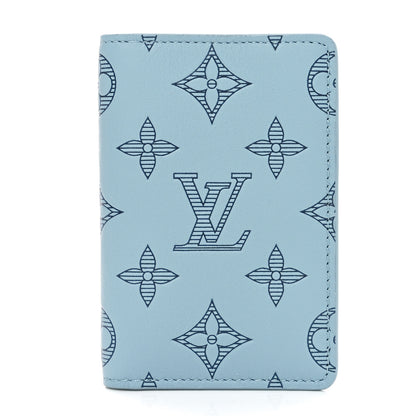 Louis Vuitton Calfskin Monogram Shadow Pocket Organizer Sky Blue 1 of 6