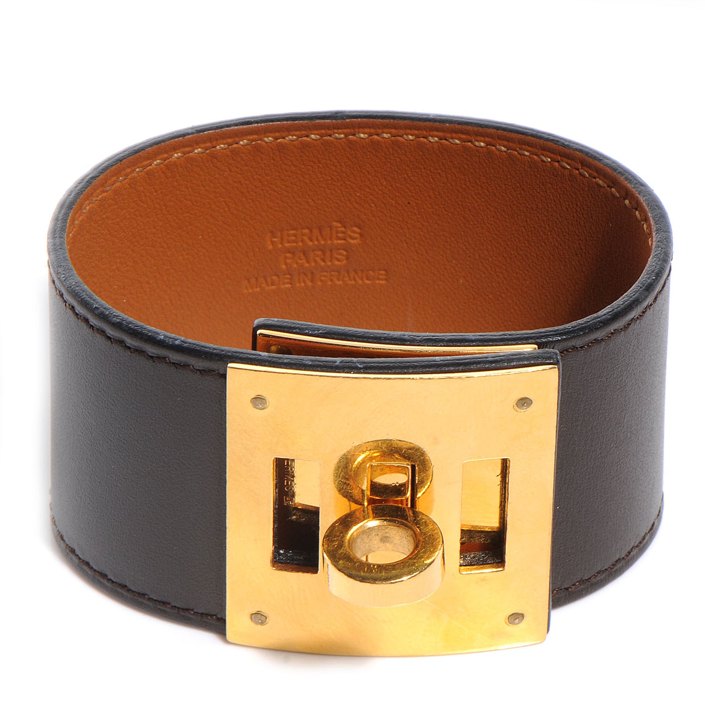 Swift Leather Kelly Dog Bracelet Small Chocolate