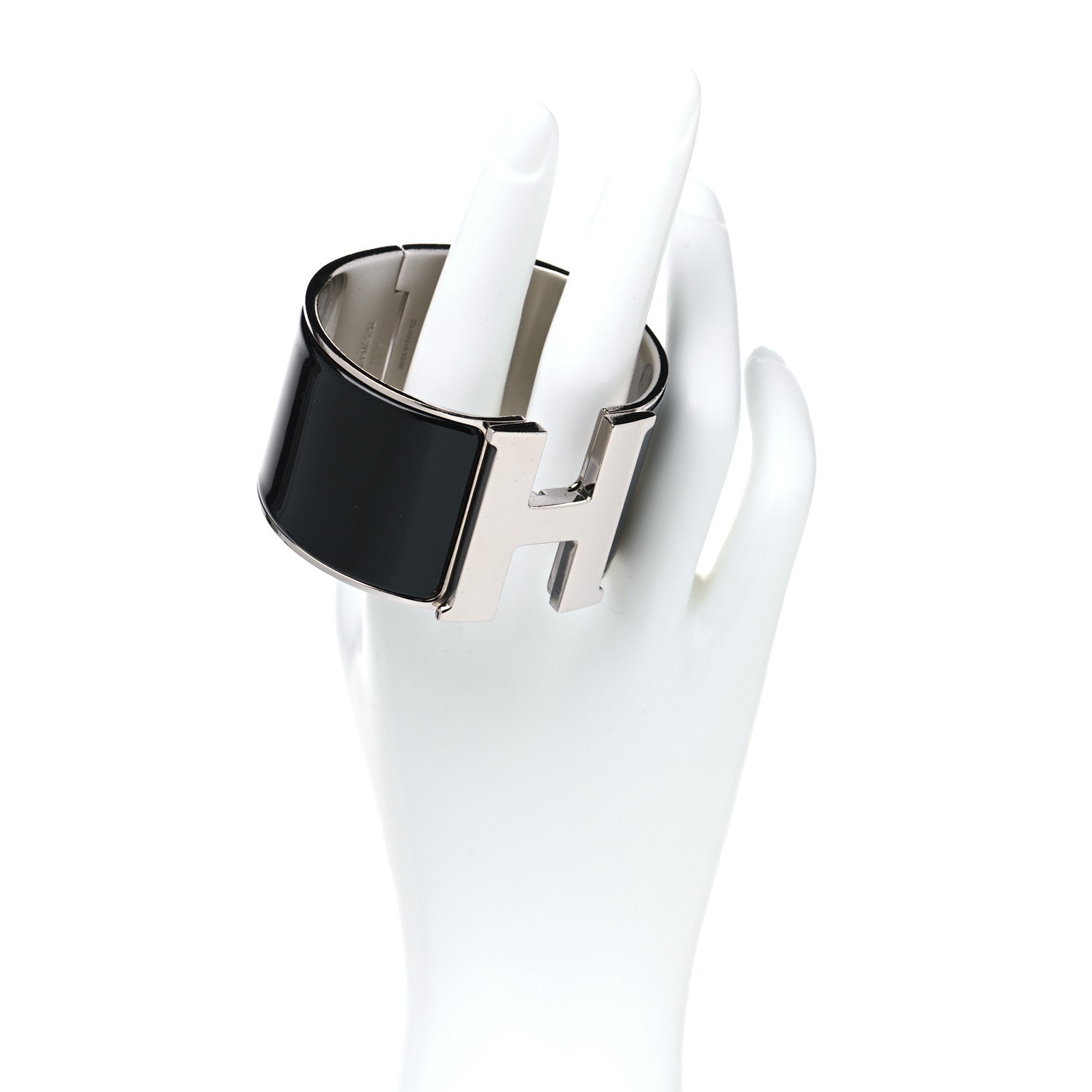 Hermes Enamel Extra Wide Clic Clac H Bracelet PM Black 6 of 6