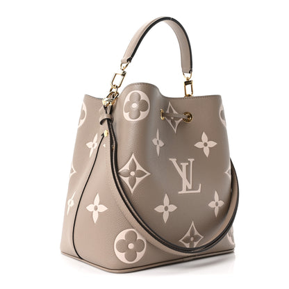 Louis Vuitton Empreinte Monogram Giant Neonoe MM Tourterelle Creme 4 of 10