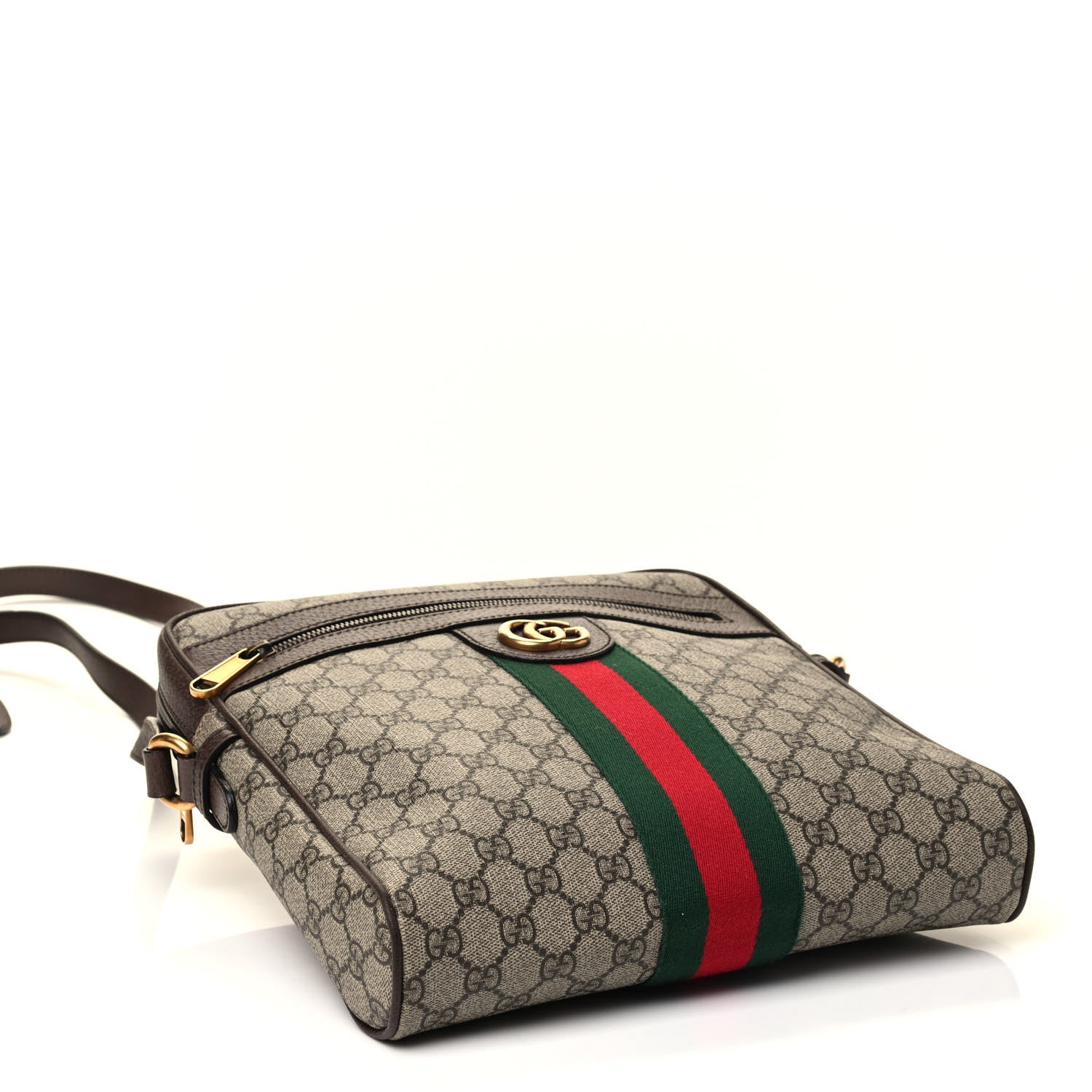 Gucci GG Supreme Monogram Web Medium Ophidia Messenger Bag Brown 3 of 4