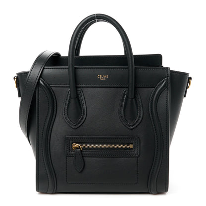 Celine Smooth Calfskin Nano Luggage Black 1 of 10
