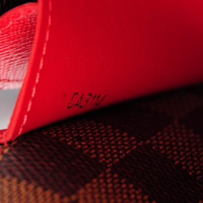 Louis Vuitton Damier Ebene Emilie Wallet Red 6 of 7