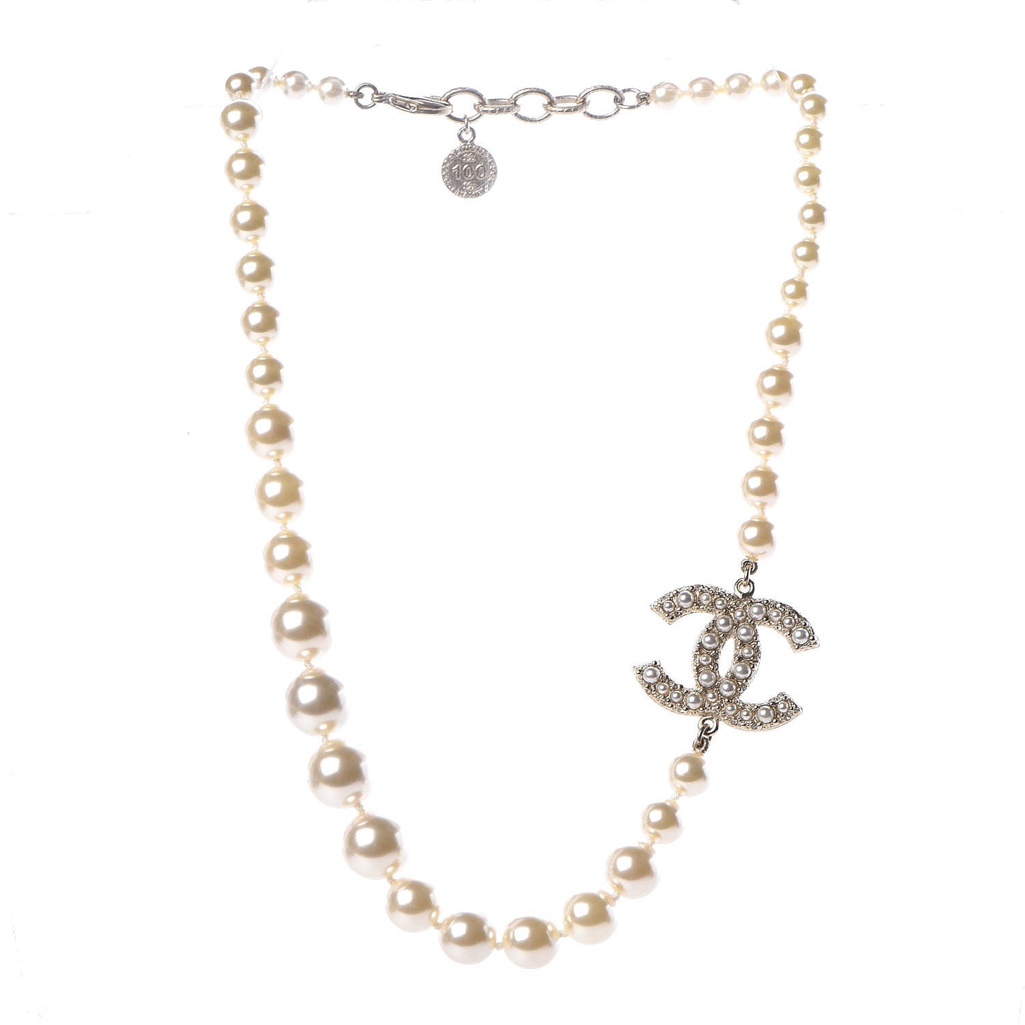 Pearl CC Necklace Gold