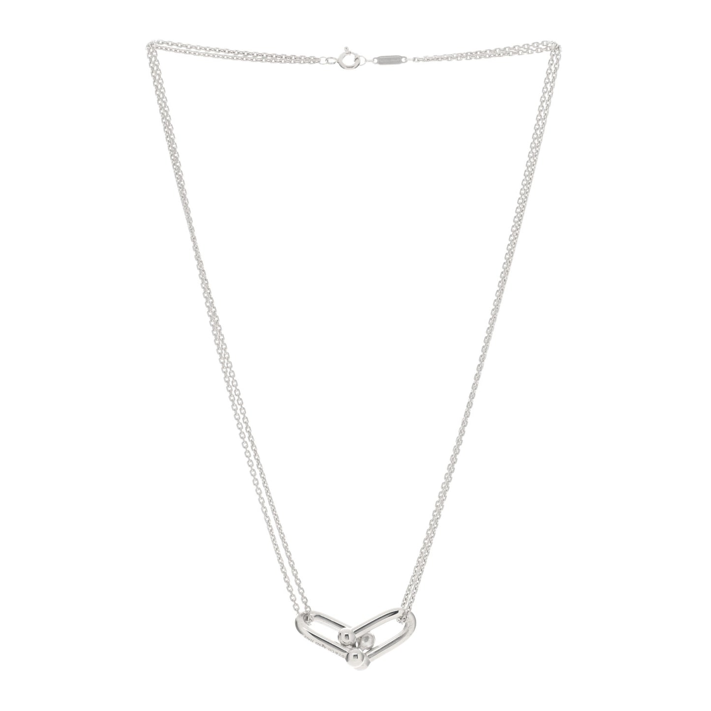 Sterling Silver Double HardWear Link Pendant Necklace