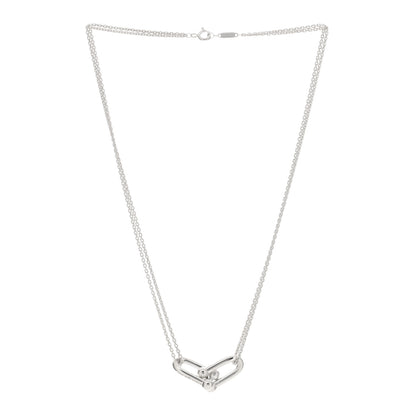 Tiffany Sterling Silver Double HardWear Link Pendant Necklace 2 of 3