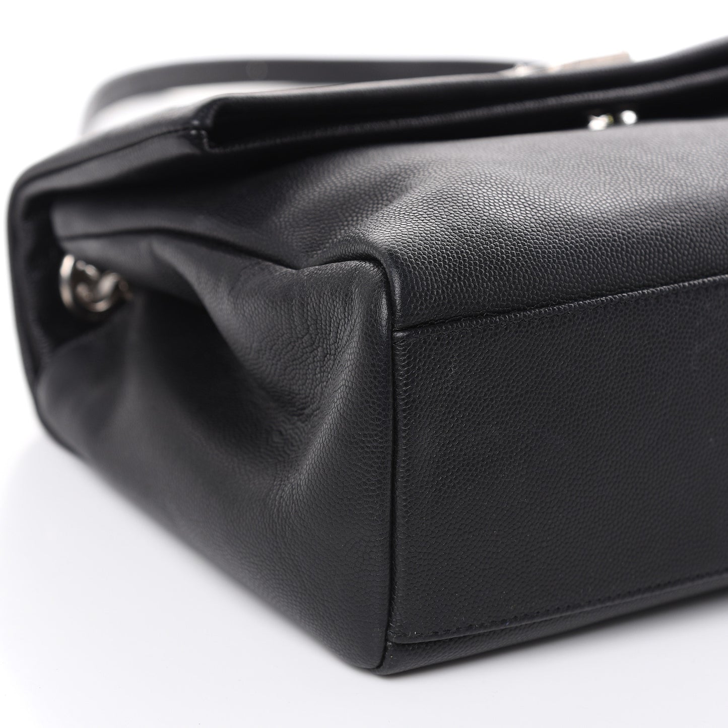 Grain De Poudre Medium West Hollywood Monogram Fold-Over Black
