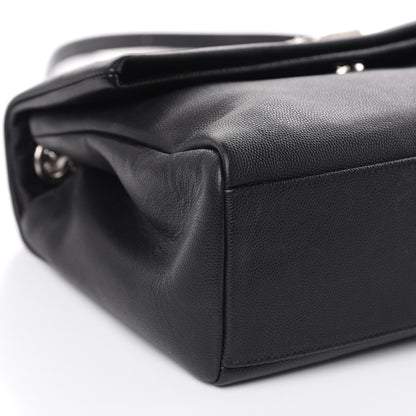 Saint Laurent Grain De Poudre Medium West Hollywood Monogram Fold-Over Black 8 of 14
