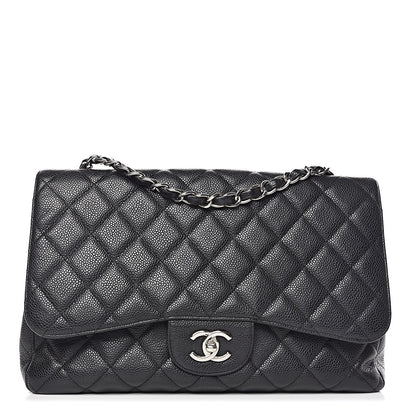Chanel Caviar Quilted Jumbo Single Flap Black 1 of 13