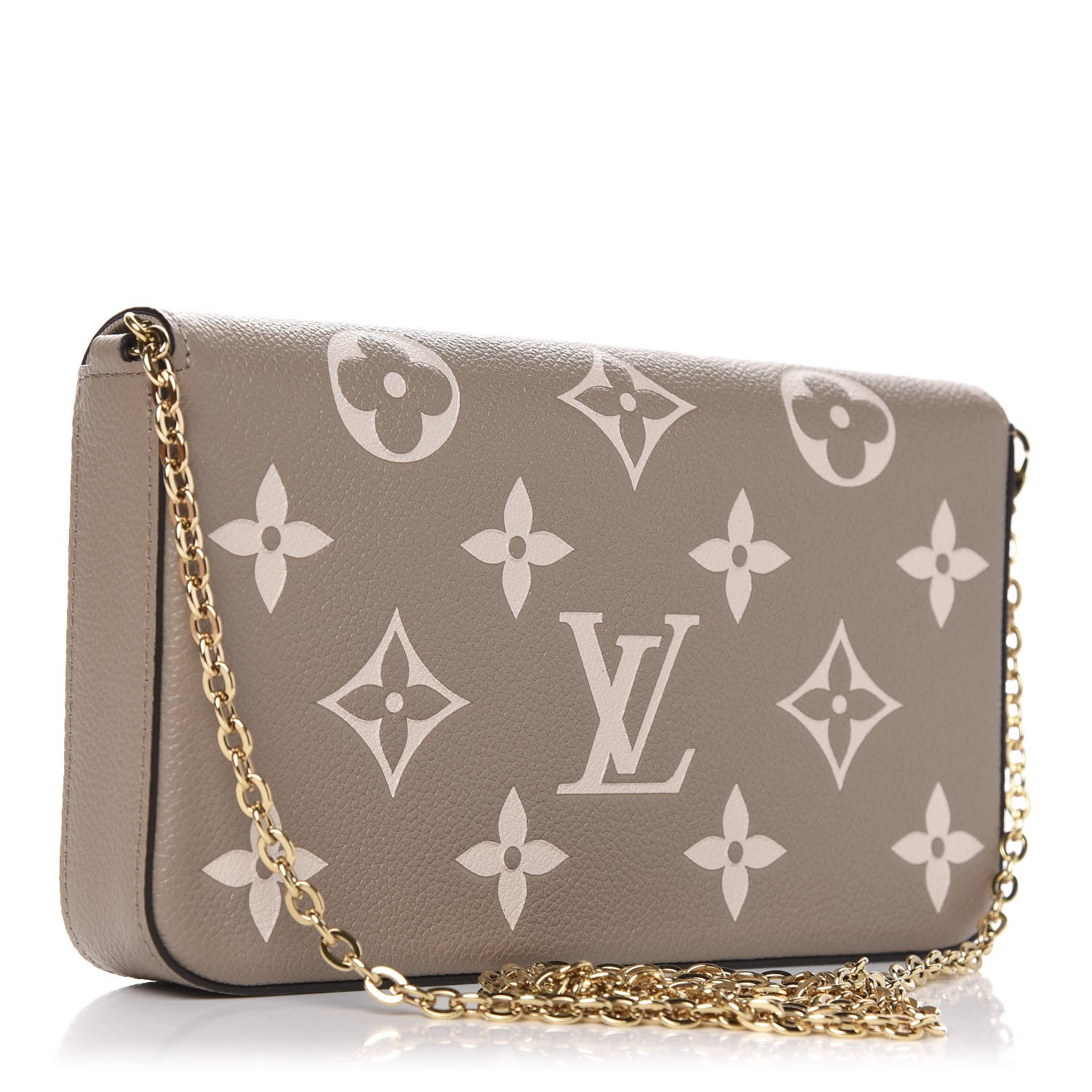 Louis Vuitton Empreinte Monogram Giant Felicie Pochette Tourterelle Creme 3 of 12