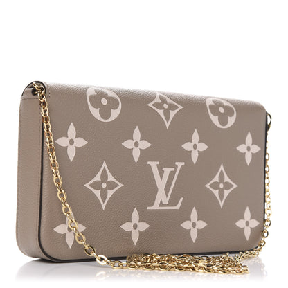 Louis Vuitton Empreinte Monogram Giant Felicie Pochette Tourterelle Creme 3 of 12