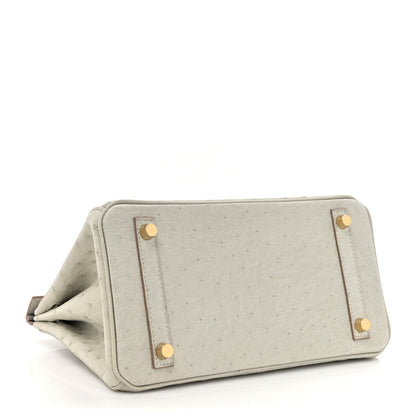 Hermes Ostrich Birkin 25 Gris Perle 4 of 11