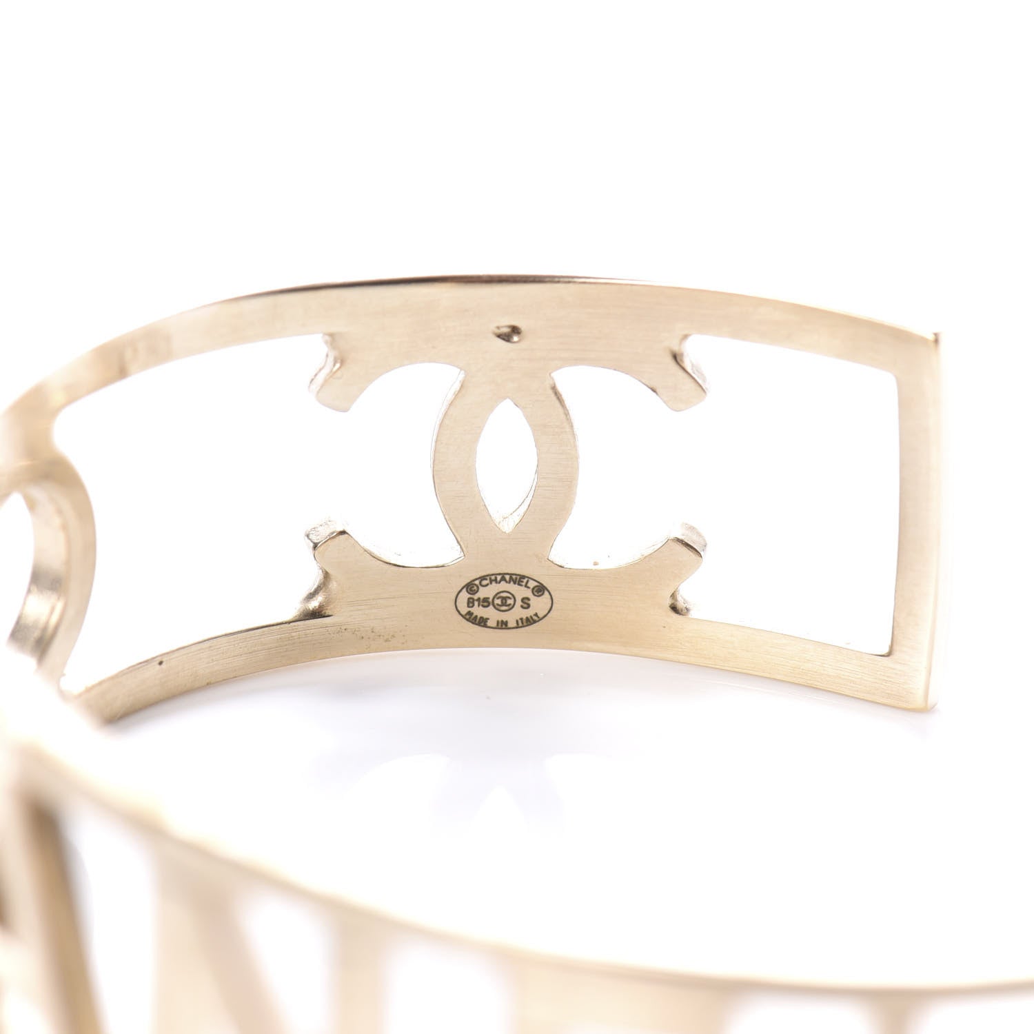 Chanel Logo Cuff Bracelet Gold 4 of 5