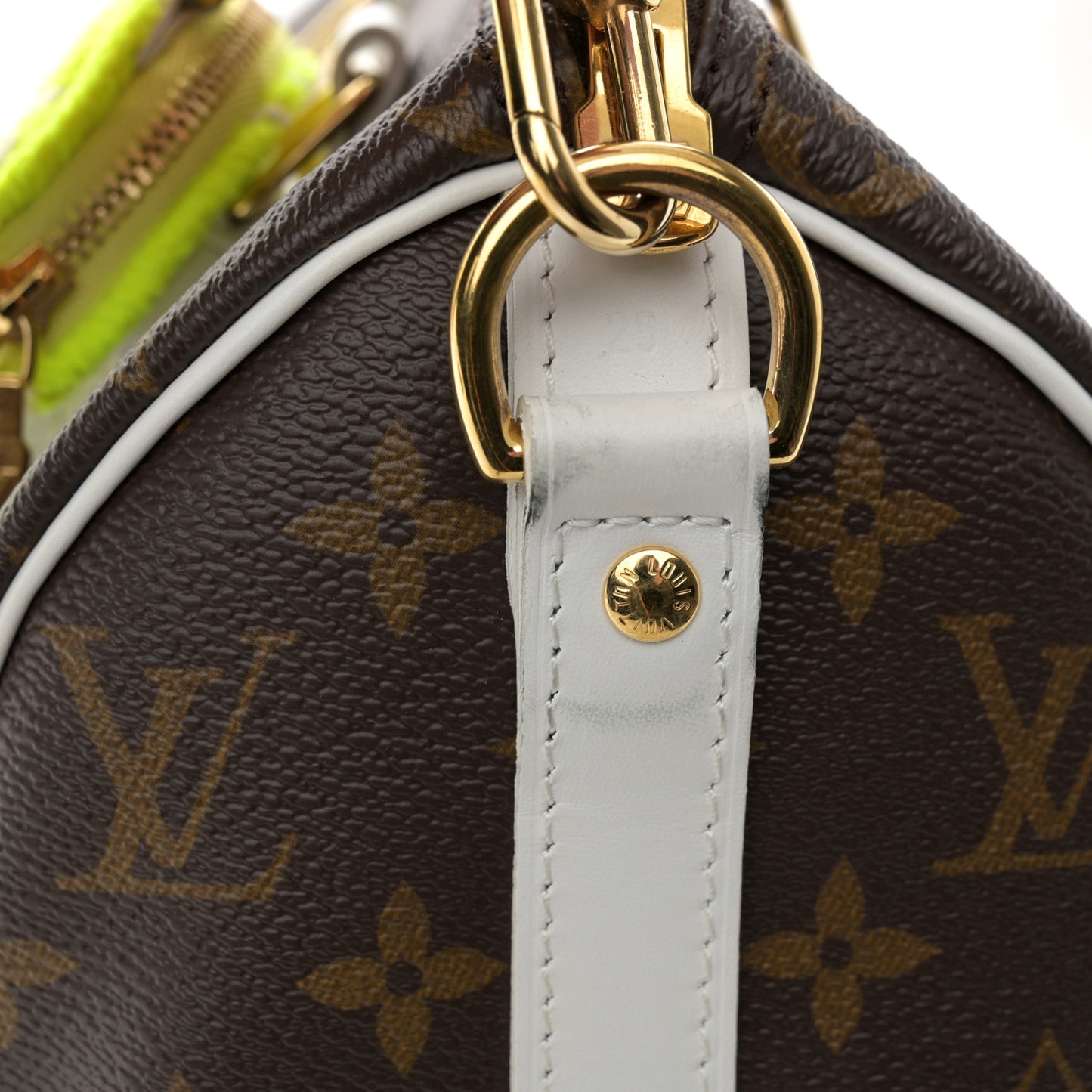 Monogram LV Match Speedy Bandouliere 25 White