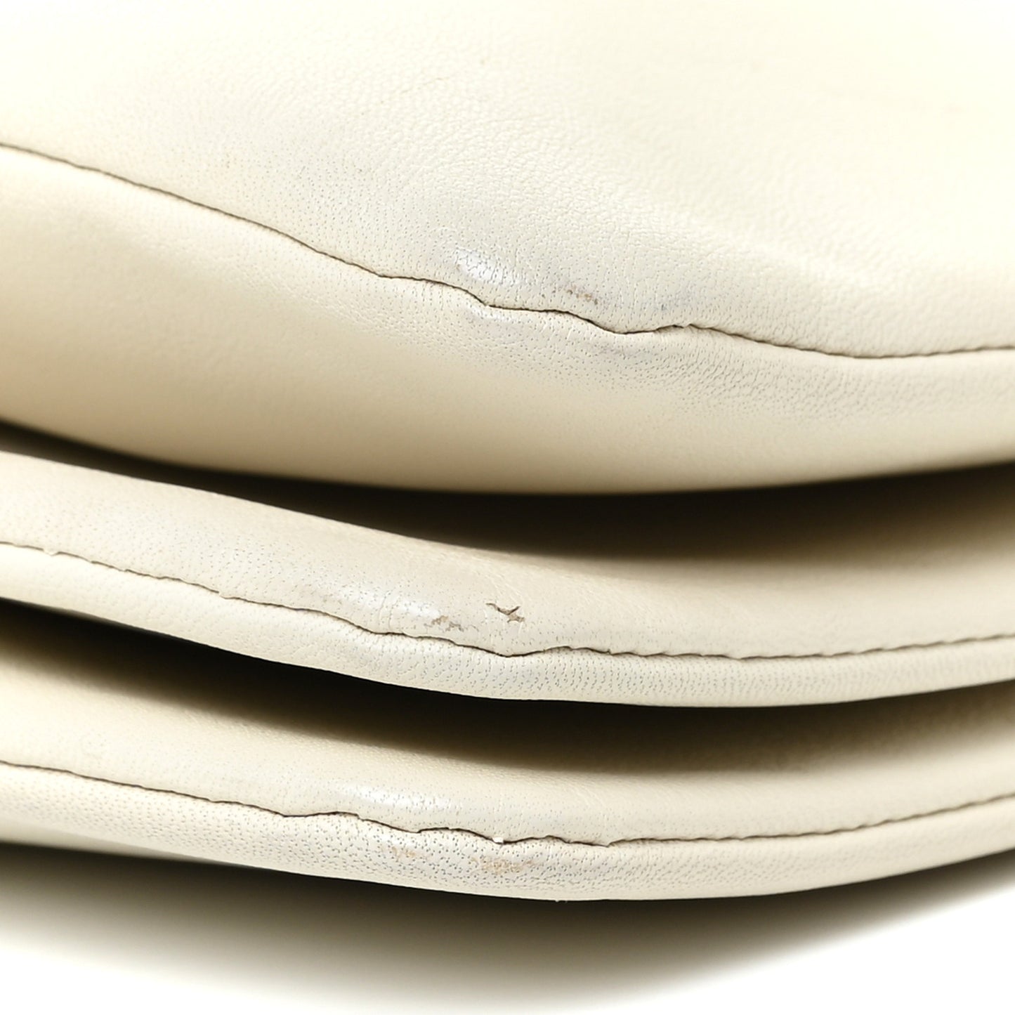 Lambskin Large Trio Crossbody Bag White