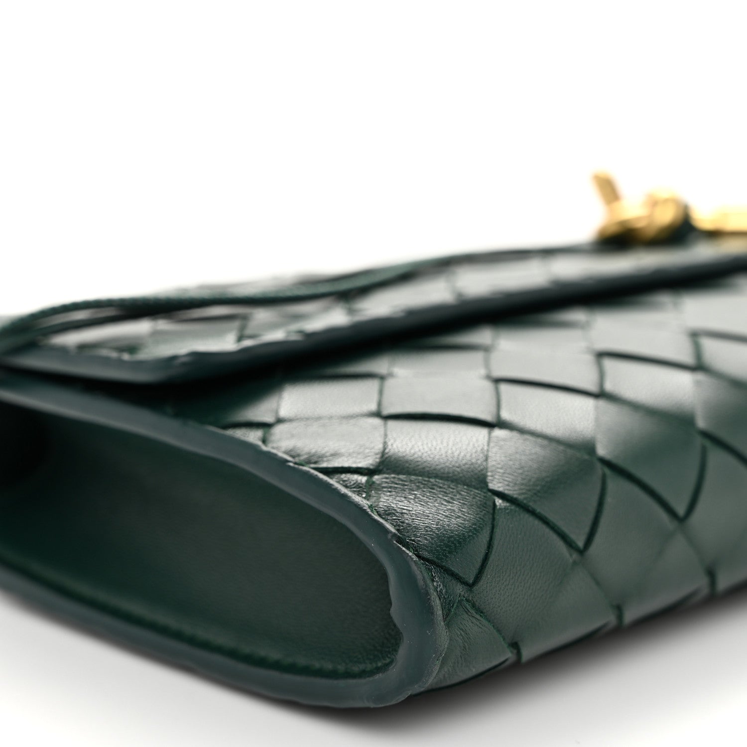 Bottega Veneta Nappa Intrecciato Long Andiamo Top Handle Clutch Emerald Green 8 of 9