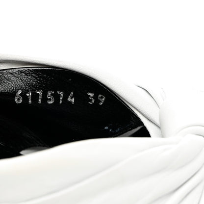 Balenciaga Smooth Nappa Drapy 80mm Slide Sandals 39 White 7 of 9