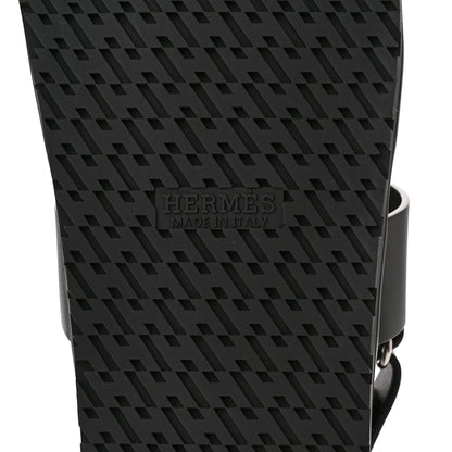 Hermes Calfskin Mens Genius Sandals 41.5 Black 6 of 11