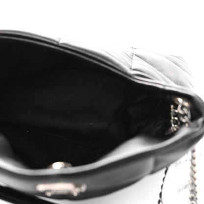 Saint Laurent Lambskin Quilted Small Loulou Puffer Monogram Chain Satchel Black 5 of 11