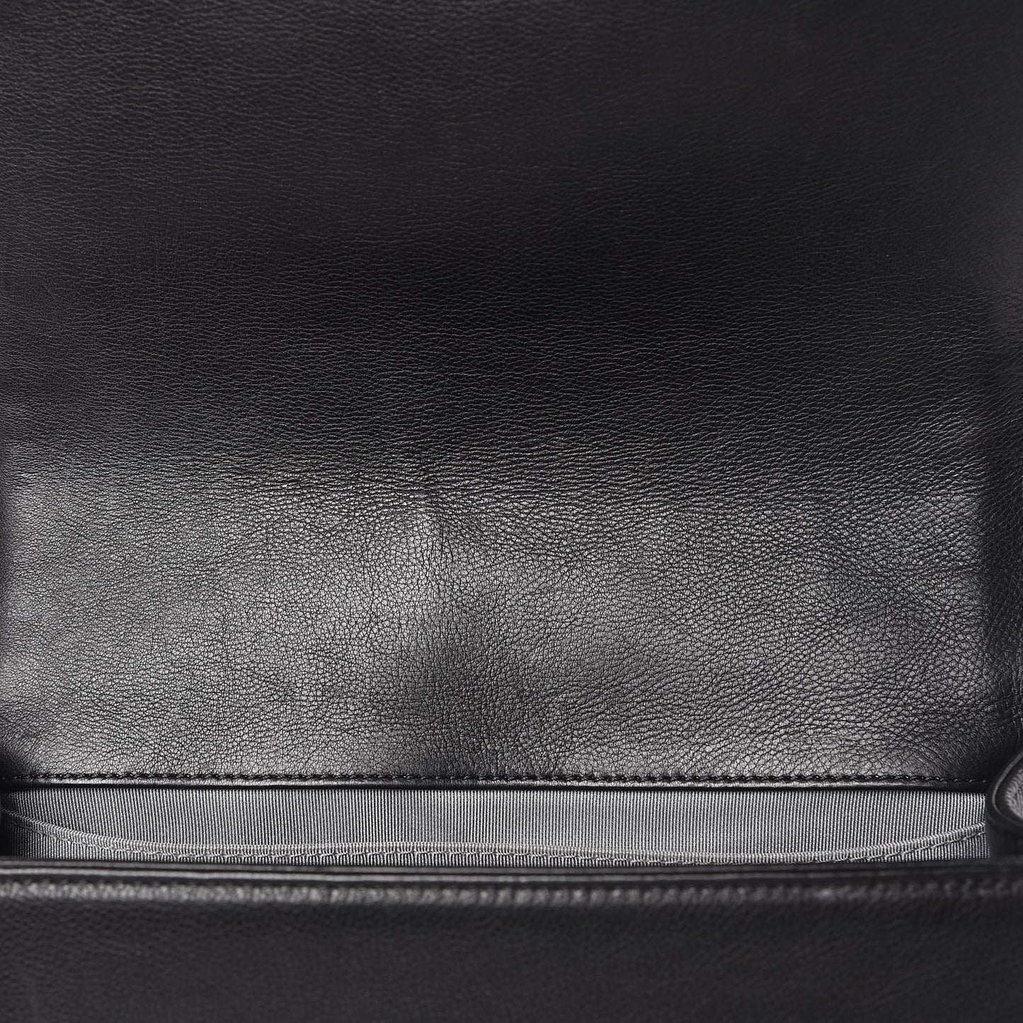 Calfskin Double Stitch Medium Boy Flap Black