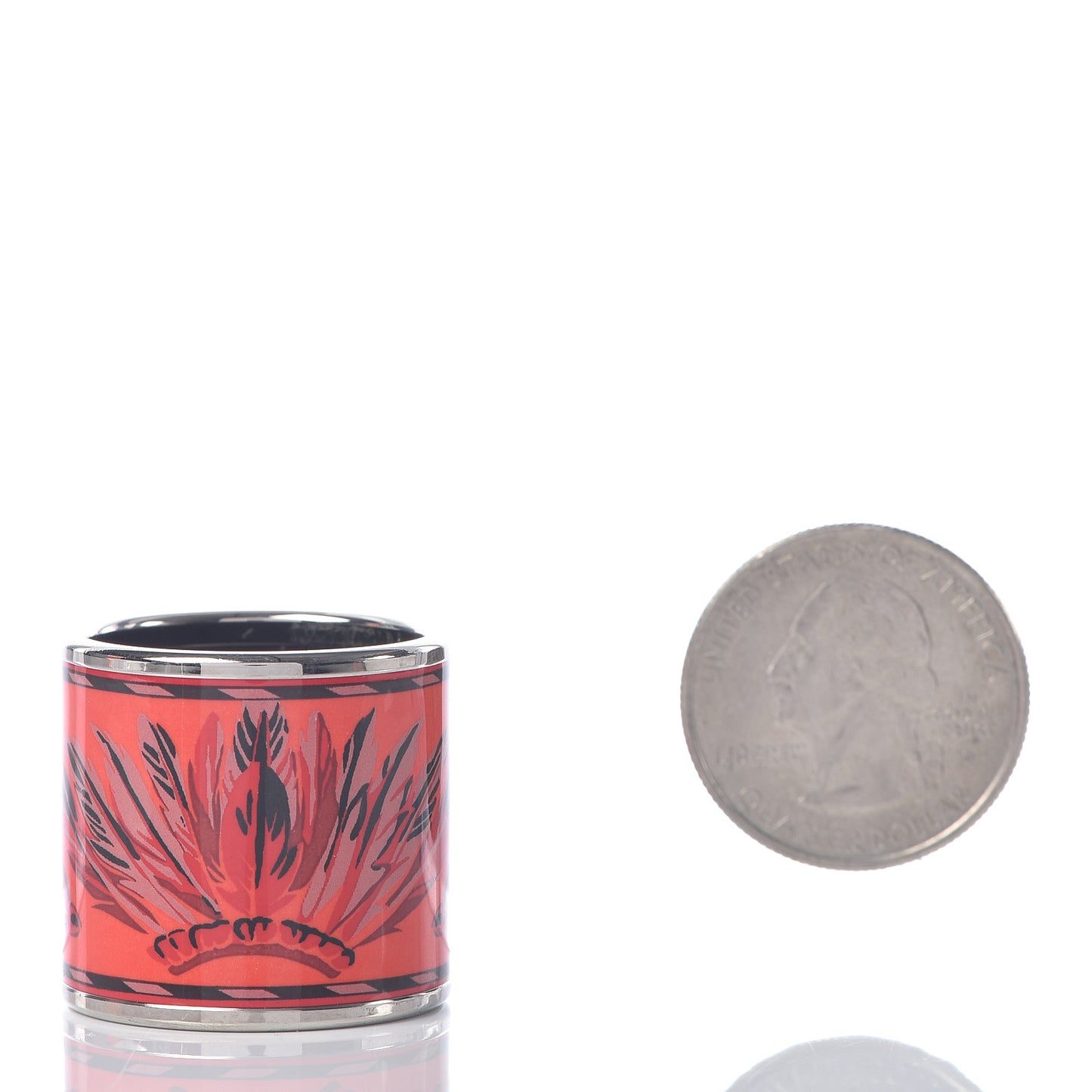 Enamel Palladium Plated Brazil Scarf Ring