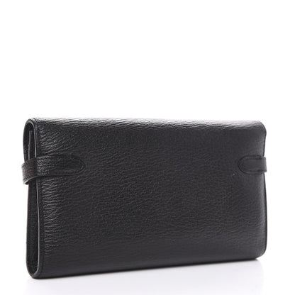 Hermes Chevre Mysore Kelly Longue Wallet Black 2 of 10