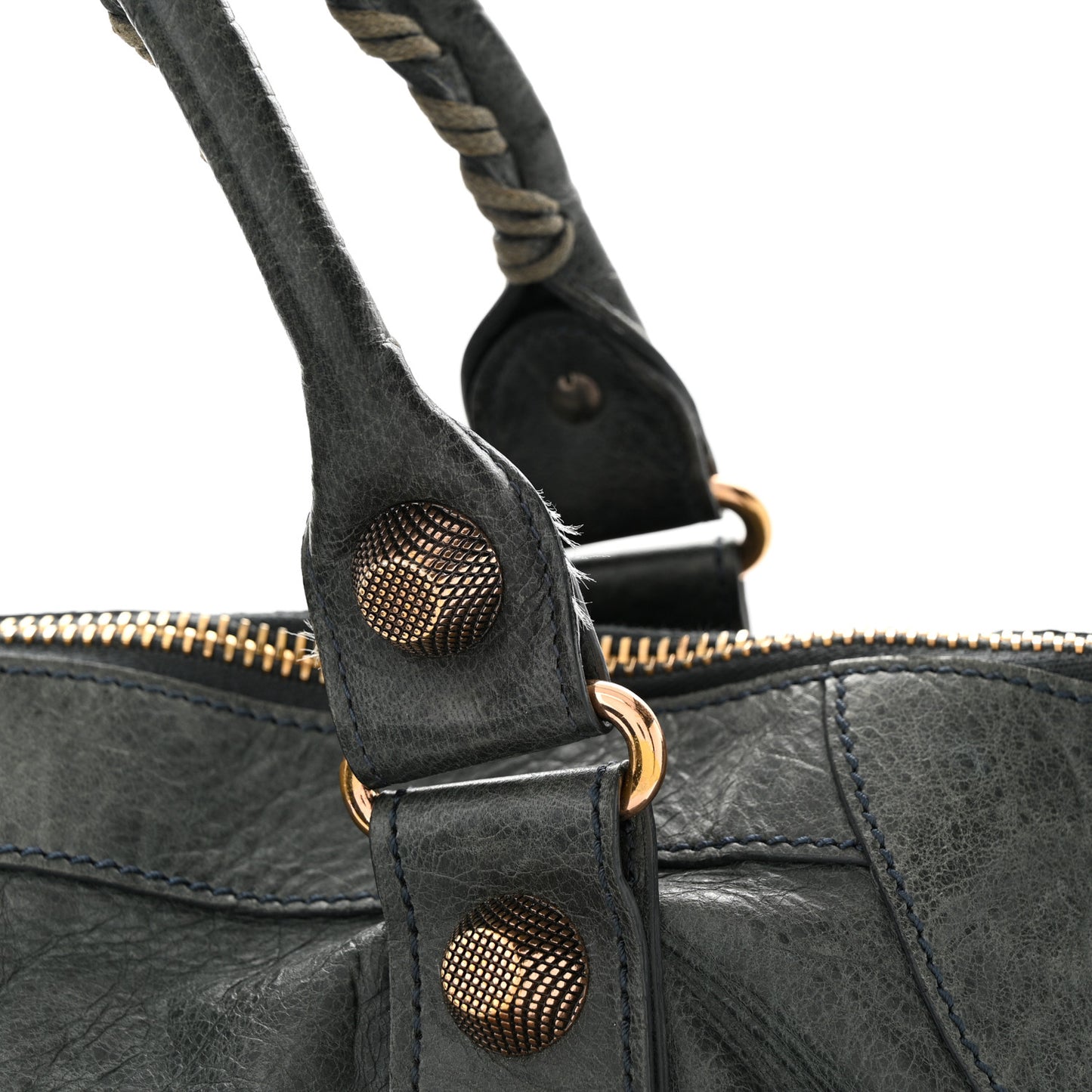 Agneau Giant 21 Rose Gold Hardware Work Anthracite