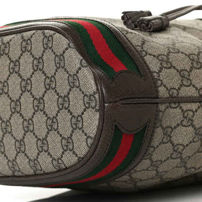 Gucci GG Supreme Monogram Web Ophidia Bucket Bag Brown 11 of 12