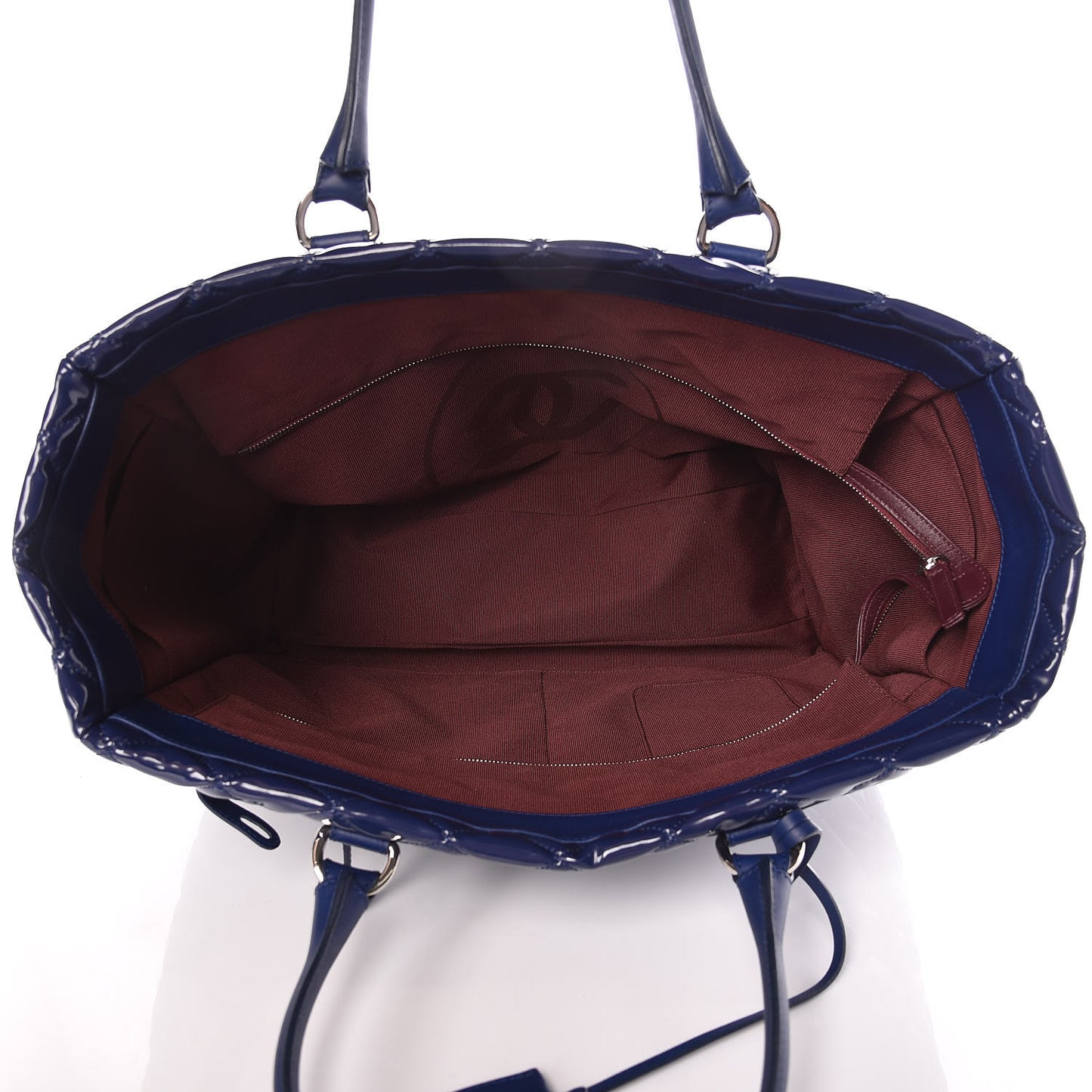 Vinyl Calfskin Viaggio Travel Bag Blue