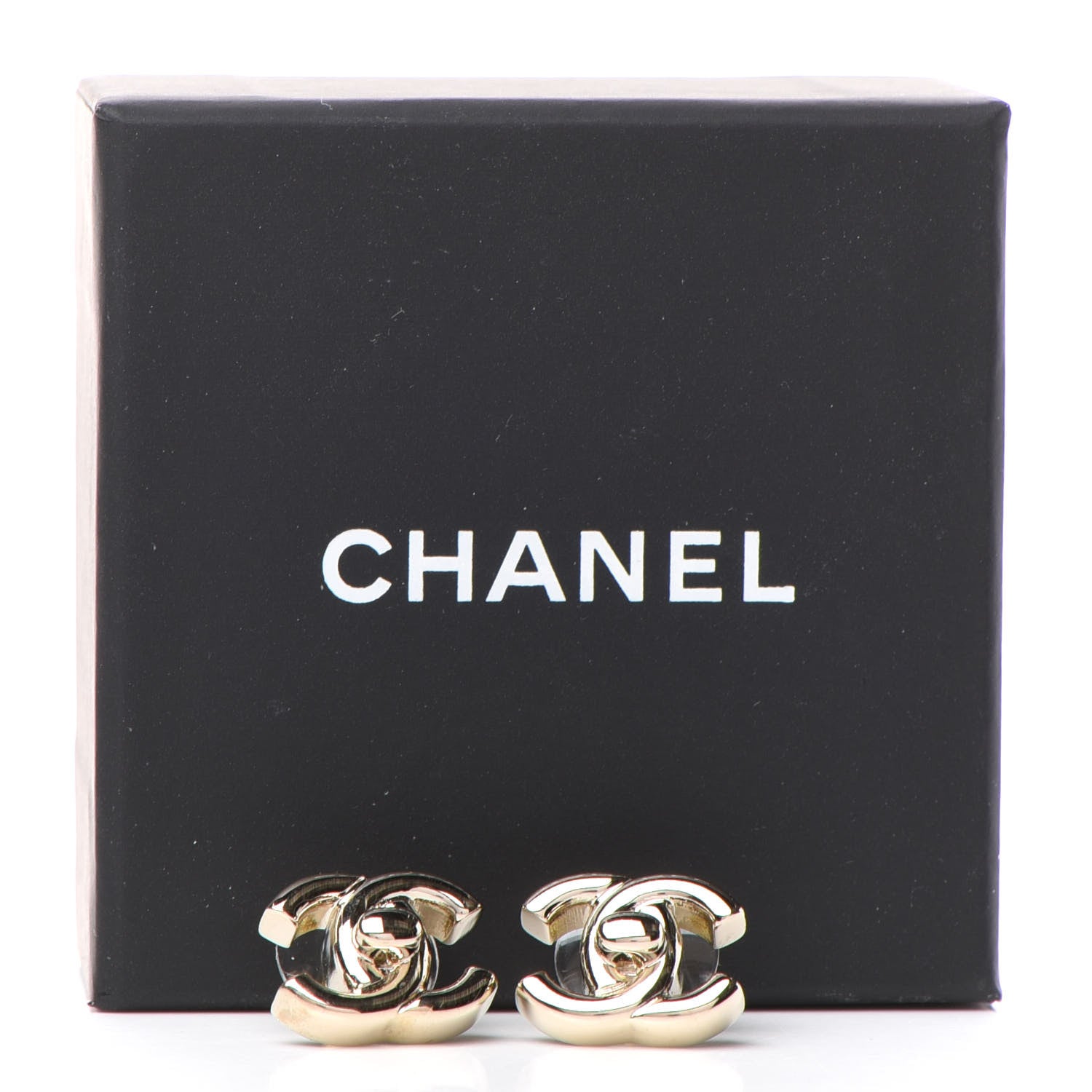 Chanel Metal CC Turnlock Earrings Gold 5 of 5