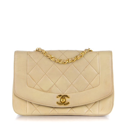 Chanel Lambskin Quilted Small Single Flap Beige 1 of 9