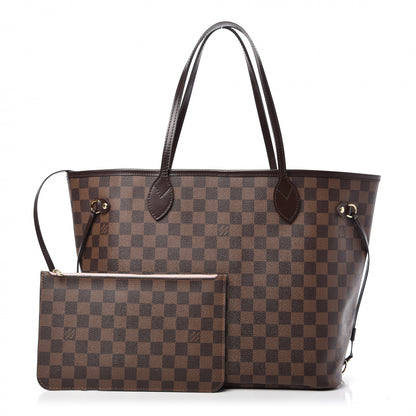 Louis Vuitton Damier Ebene Neo Neverfull MM Rose Ballerine 1 of 9